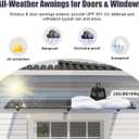 48x60 Inch Awning for Door Entrance,Polycarbonate Window Canopy Exterior Overdoor Shelter with Drainage,UV,Rain,Snow,Sun Shade Protection Outdoor Awnings for Outside,Patio,Porch,Deck,or House