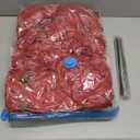 Artificial Hydrangea Flowers 104pcs Faux Silk Hydrangeas Flowers Heads with Stems for Wedding Centerpieces Home Garden Baby Shower Party Decoration (Red)