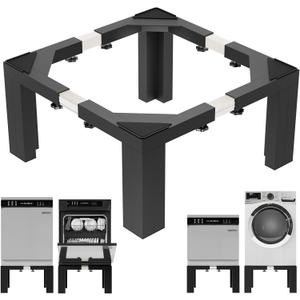 GCCSJ 16" Washer Dryer Pedestal, Stainless Steel Laundry Pedestal Black