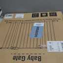 keny 29"-42.5" Baby Gate for Stairs, Auto Close Safety Dog Gate, Pressure Mounted Easy Walk Through Pet Gate for Doorways, Durable Stair Gate, 30" Tall, White