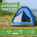2 Person Outdoors Camping Tent with Rain Fly and Carrying Bag - Lightweight Outdoor Pop Up Tents for Camping Essentials, Music Festivals, Backpacking, Hiking, or Beach Shelter by Wakeman Outdoors