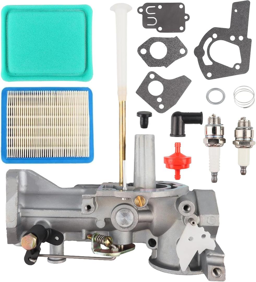 498298 Carburetor Compatible with Briggs and Stratton 112202 112212 112231 112232 112252 112292 134202 135202 133202 for Toro 62923 62924 with Air Pre Filter Gasket Spark Plug Diaphragm