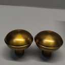 1 Pack Antique Brass Door Knob Set with Spindle, Vintage Old Style Door Knobs Replacement Set for Mortise Lock Interior Doors