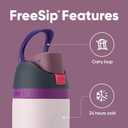 Owala FreeSip Insulated Stainless Steel Water Bottle with Straw for Sports, Travel, and School BPA-Free Sports Water Bottle, 24 oz, Dreamy Field