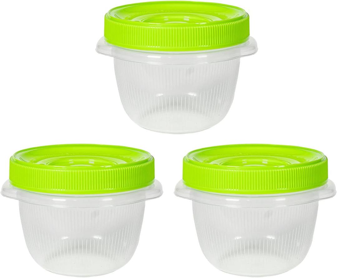 ARNO Twist Top Food Deli Containers Screw And Seal 8.5 OZ Set of 3 BPA Free