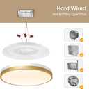 Lightania 15 Inch Flush Mount Ceiling Light with Remote Control & Night Light, 5CCT Dimmable Ceiling Light Fixture, 35W 3500LM 2700K-6500K Adjustable LED Ceiling Lights for Bedroom Kitchen, White Gold