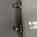 MAYFAIR 1844BNA 000 Toilet Seat with Brushed Nickel Hinges will Never Come Loose, ELONGATE, White - Brushed Nickel