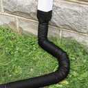 3 Pack Rain Gutter Downspout Extensions Flexible,Downspout Diverter Extendable From 21" To 58". Downspout Extender Is Suitable For Most Drain Pipe (Black)