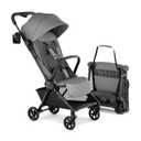 Mompush Nexis Carbon Travel Stroller, Ultra-Lightweight 11.5 lbs, Compact & Airplane Carry-On Approved, One-Second Auto-Fold, One-Hand Full Recline, from Birth to 50 lbs, JPMA Certified, Grey