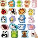 Fulmoon 120 Pcs Anxiety Sensory Stickers Textured Sensory Strips Tactile Rough Calm Stickers Adhesive Tactile Fidget Tool for Classroom Desk Adults Teens Anxiety Relief(Animal)