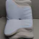 Cervical Neck Pillow for Pain Relief - Ergonomic Memory Foam Pillows for Sleeping, Cooling Side Sleeper Pillow for Neck Support, Contour Orthopedic Bed Pillow for Sleepers (Blue & Grey)