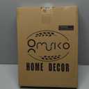 Omuriko Rectangle Plastic Serving Tray with Handles, Elegant Decorative Tray for Coffee Table, Ottoman, Living Room, Kitchen, Outdoor Use. 12"*16"*1.6" B