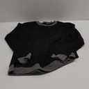 Saloogoe Sweatshirts for Women Crewneck Long Sleeve Loose Fit Tops Color Block Ribbed Trim Fashion 2024 (Small)