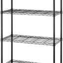 4 Tier Shelving Unit NSF Wire Shelf Metal Large Storage Shelves Heavy Duty Height Adjustable Commercial Grade Steel Utility Layer Shelf Rack Organizer 1000 LBS Capacity -14x36x54, Black (361454)