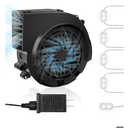 12V 1.2A Inflatable Replacement Motor for 5-9FT Halloween Christmas Inflatables Air Blower Fan with 5 LED Light 1.5A Adapter Outdoor Blow Up Fan Parts Inflatables (White Lights 5 LED, 12V 1.2A)