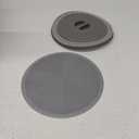 2 in 1, Aidacom Microwave Place Mat & Food Cover- Mat as Bowl Holder, for Splatter Guard, Multi-use: Silicone Trivet, Pot Holders, Drying, Baking, Utensils Rest for Kitchen Counter, Grey 