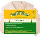 Fluorescent Light Diffuser Covers (Set of 8) Filters Light for Classrooms and Offices - Flame-Retardant Fabric (Soft White)