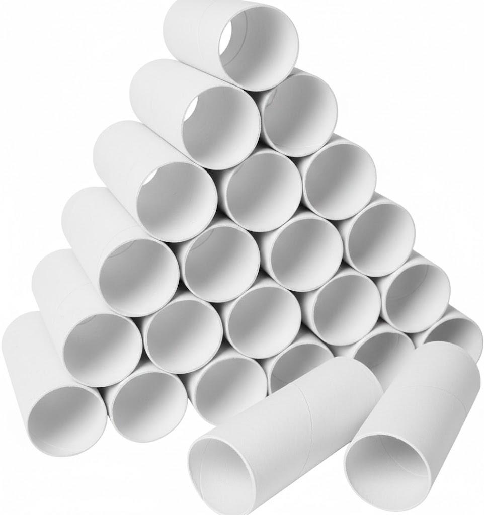 30 Pack Craft Rolls - Thick Cardboard Tubes for Crafts - Round Tubes - Cardboard Tubes For Crafts - Craft Tubes - Craft Round Tubes - Paper Tube for Crafts - 1.57 x 3.9 inches - White