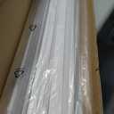 Cordless Vinyl Mini L Blinds 47" W x 64" H, 1" Slat White Horizontal Windows L Blind for Door, Shades, Camper, Light Filtering, Interiors, Arrive 1/2 Inch Narrower Indoor