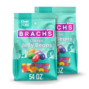 Brach's Classic Jelly Beans, Candy, Assorted Flavors, Bulk Bag, 54 oz (2 ct), Best Before Date April 2026