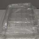 Vtopmart 4 Pack Clear Stackable Storage Drawers,Under Sink and Kitchen Organizers Storage,Easy to Assemble Plastic Drawers for Baby Bottle,Medicine, Bathroom,Cabinet and Pantry Organization