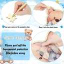 Wenqik 63 Pcs Bear Baby Shower Guest Book Alternatives Set Baby Shower Decorations with Photo Frame Sonogram Frame Keepsake 60 Wood Slices Guest Book for Birthday