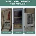 Window Air Conditioner,Side Insulated Foam Panel, Summer/Winter Heat and Draft Insulating,Two-Piece Panels Window Seal,with 4 Pressure Strips high density