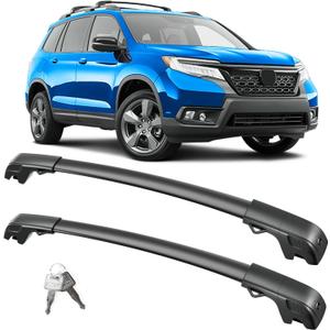 FengYu Lockable Roof Rack Cross Bars 220lb Compatible with Honda Passport 2019-2025 with Raised Rails, Heavy Duty Aluminum Roof Rails Crossbars Cargo Bars Canoe Rooftop Black Carrier Luggage