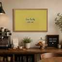 How Lucky Are We Framed Wall Art Inspirational Quotes Yellow Wall Decor, 16x24in