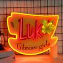 Pugna Luke's Coffee Neon Signs for Wall Decor Dimmable Neon Lights for Bedroom Led Signs Suitable for Dormitory Man Cave Christmas Gift 15.7 x 12.9IN-USB Powered-Acrylic