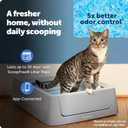 PetSafe ScoopFree Crystal Smart Self-Cleaning Cat Litter Box WiFi (2.4 GHz) & App Enabled Hands-Free Cleanup, Less Tracking, Superior Odor Control Includes Disposable Tray Gray (PAL00-16807)