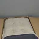 IASEAHK Chair Cushions, Memory Foam Dining Chair Cushions, Tufted Indoor Chair Pads, Set of 4, 16.5' x 16.5' x 3.5', Beige