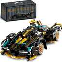 Nueris 1:14 V12 Technic Super Sports Cars Model Sets - 1314 PCS Black Gold MOC Building Block Car Raceing Engineering Toys - Gift Idea for Adults Boys Girls for Play and Display Collection
