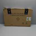 Collapsible Storage Bin Containe52 Liter Transferheavy duty plastic storage box,milk crates heavy duty Transit storage of various items gray (1)