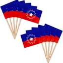 ZXvZYT Juneteenth Flag Juneteenth Toothpick Flags,Small Mini June 19th 1865 Black History Month Cupcake Toppers Stick flags - Country Party Cocktail Fruit Decoration(100 Pcs)