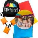 Tote a Fort Original Blanket Fort Building Kit for Kids, 3 Blanket TOTEAFORT Toy, Make a Portable Playhouse, Play Tent Boy and Girl Indoor Outdoor Build Set, STEM Children Toy, Ages 4, 8, 12 +