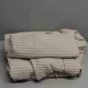 PHF Waffle Weave Duvet Cover Set Twin/Twin XL Size, No Snagging Ultra Soft Luxury Textured Breathable Comforter Cover for All Season 2pcs, Durable Bedding Duvet Set with 1 Pillow Sham, 68"x90", Linen