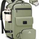 MATEIN Personal Item Backpack 18x14x8 with Shoe Compartment, TSA Approved Under seat Bag for Frontier Airline with Water Bottle Holder Lightweight Travel Backpack for Women Men Fit 15.6" Laptops, Green