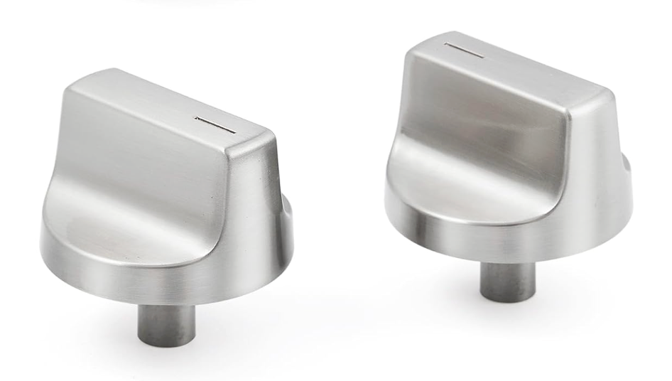 atgestore Upgraded Stainless Steel W11517334 Stove Knobs Replacement for Whirlpool Stove Parts WEG745H0FS0 WEG745H0FS1 WEG515S0FS0 Whirlpool Gas Range Knobs Oven Cooktop Burner Control Knobs 2 Pcs