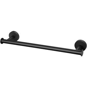 Matte Black 16 inch Towel Rack Holder Wall Mounted for Bathroom, SUS304 Stainless Steel Bath Towel Bar Bathroom Hardware