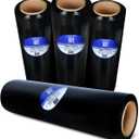 International Plastics Co. Black 18" Stretch Film/Wrap 1500 feet 7 Layers 80 Gauge Industrial Strength 800% Stretch 20 Microns Durable Adhering Packing Moving Heavy Duty Shrink Film (4 Pack, Black)