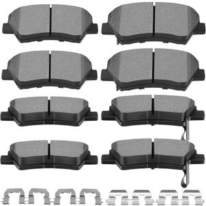SCITOO D1595 D1544 Front Rear Brake Pads Sets Fit For Hyundai Elantra 2011-2016, For Hyundai Elantra GT 2013-2016, For Hyundai Veloster 2012-2016