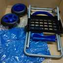 dbest products Trolley Dolly Blue Foldable Shopping cart for Groceries with Wheels and Removable Bag and Rolling Personal Handtruck, Standard