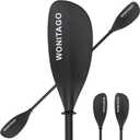 Full Carbon Fiber Kayak Paddle with Large Paddle Blade, 2-Piece, Floating Adjustable Kayak Paddles with Paddle Bag, 215-225 cm/85-89 Inches