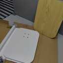 C Shaped End Table for Couch, Adjustable Height Couch Side Table, Horizontal 360Swivel Small TV Tray Table Couch Side Tables That Slide Under (Wood) (Standard)