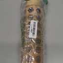 MUKOKO Glass Water Bottles, 32oz Glass Tumbler with Straw, Drinking Bottles with 2 Lids-Handle Spout Lid&Bamboo Straw Lid, Motivational Water Bottle with Time Marker and Silicone Sleeve, 1 Pack-Amber