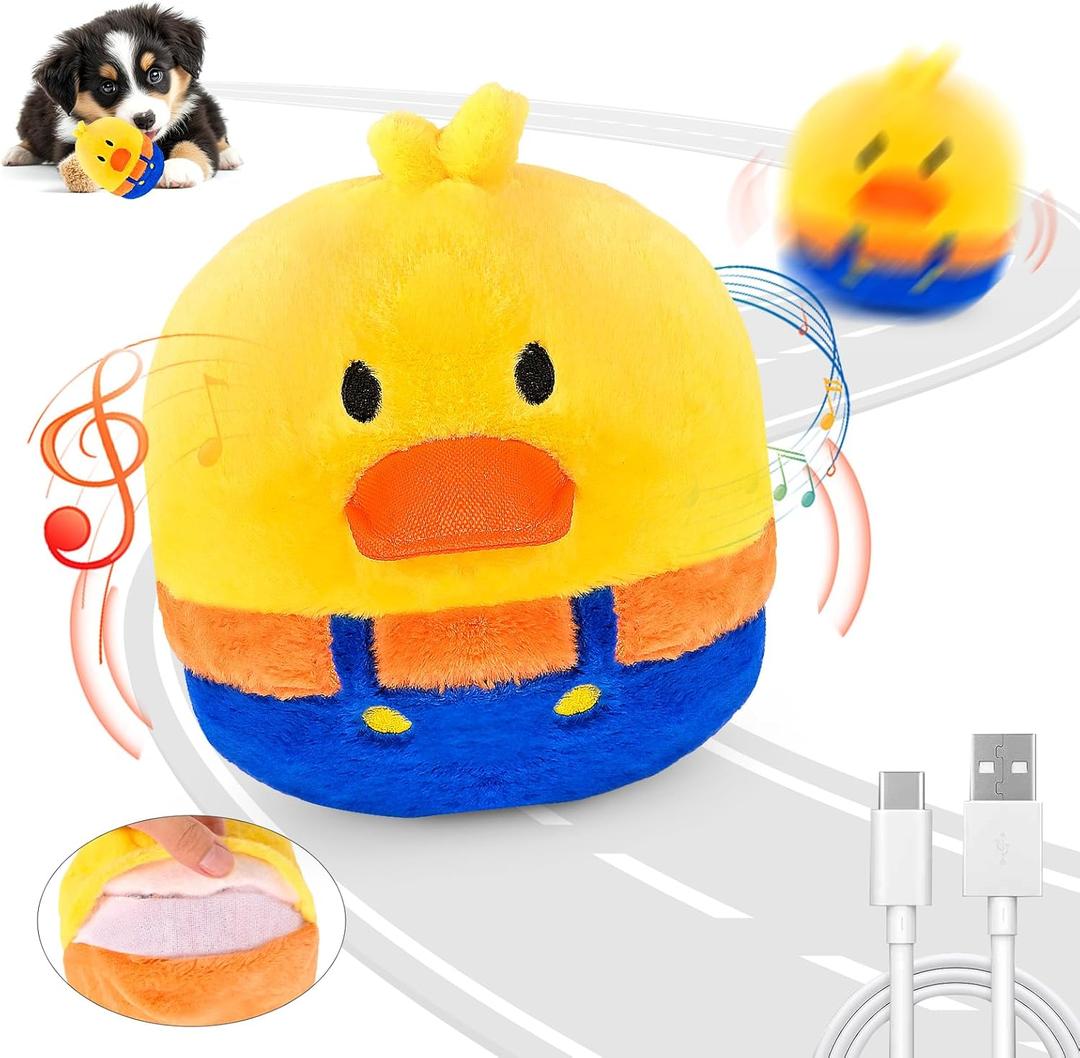 Interactive Dog Toys, Rechargeable Vibrating, Jumping, Talking & self-Moving Dog Toys, Puppy Toys to Keep Them Busy, Anxiety Relief & Boredom Buster for Small & Medium Dogs