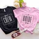 Bride Shirt Bachelorette Crew Shirts - Oversized Future Mrs Bride to Be Tshirt Bridal Party Wedding Casual Tee Tops (M)