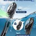 Aegend Diving Dry Snorkel for Adult & Youth - Snorkeling Gear with Top Dry Valve, Perfect for Snorkeling, Freediving, Swimming and Scuba Diving