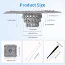 2 x Premium Silicone Shower Drain Cover Hair Catcher, 3 Pack with Clean-Out Tool & Drain Clog Remover, Bathroom Sink Strainer - Flexible & Durable for Tub Shower, Bath, Laundry